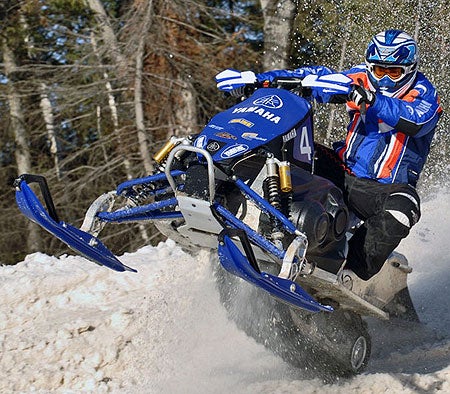 Yamaha used snocross racing and its factory-backed race team to help develop its 4-stroke Nytro XTX for big bump riders. (Yamaha Photo)