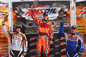 Brett Bender on top of the podium...again.