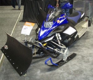 Truly unique is the Cycle Country snowmobile plow for sleds with A-arms.