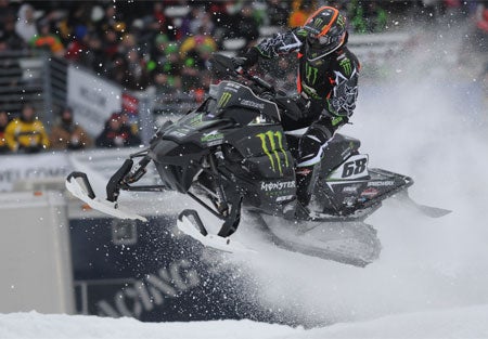 Tucker Hibbert ends his snocross season on a high note. (Photo courtesy Gary Walton)