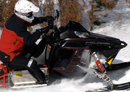 Polaris plans to ship a low height windshield with its Rush model.