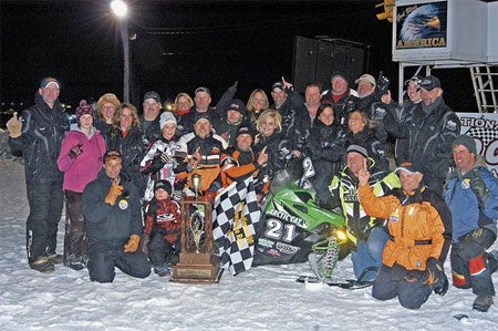 Cadarette Racing celebrates its milestone win.